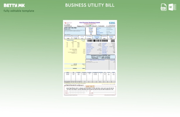 Модерен стил на Индија Kota шаблон за деловна сметка за електрична енергија